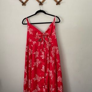 Ecowish Red Floral Dress XL